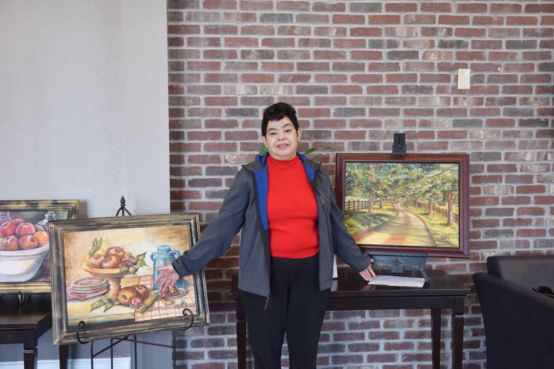 Lupita Gutierrez is the featured artist for May and June. Her paintings are on sale now at Lakeside Hotel Casino.